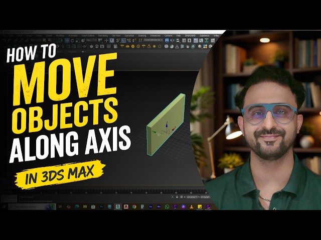 3ds Max Tutorial: Move Objects Along Axis #learn3dsmax