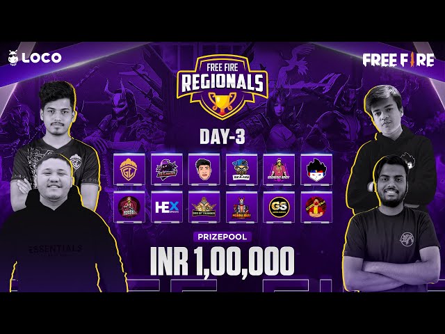 Free Fire Regional Qualifiers Day 3 | Season 2 | Powered by Loco
