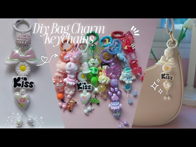 DIY Bag Charm Keychains | Keychain Ideas for beginners✨ Easy Tutorial