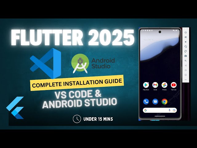 Flutter Installation VS CODE and Android Studio | Emulator | 2025