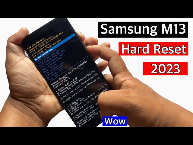Hard Reset Samsung M13 without Pc/Samsung m13 factory reset |Samsung m13 unlock pin,pattern,password