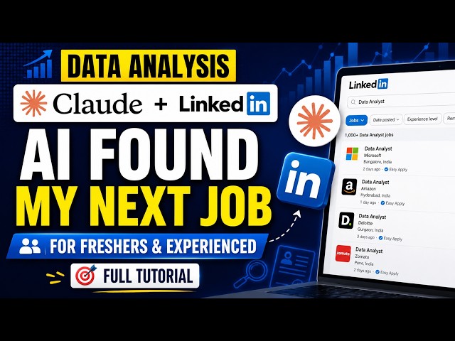 Claude AI + LinkedIn Job Search Tutorial | I Let AI Find My Next Data Analyst Job  Here's how 📈
