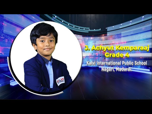 Kalvi Talks | Season 4 | J. Achyut Kemparaaj - Grade 4 | Assistive Technology | Kalvi Schools