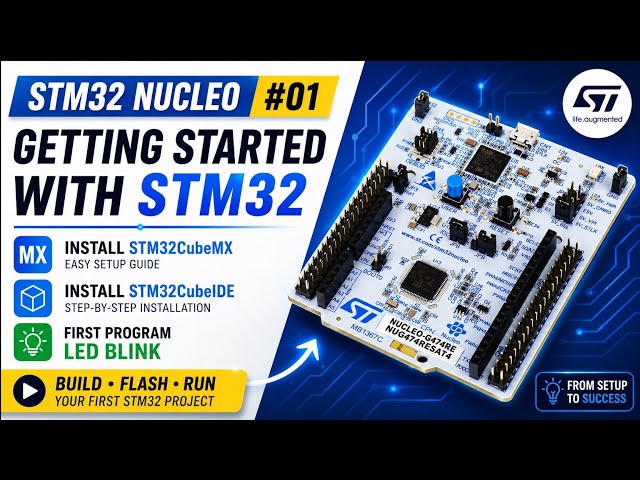 STM32 Nucleo Tutorial #01 | Install STM32CubeIDE & STM32CubeMX + LED Blink