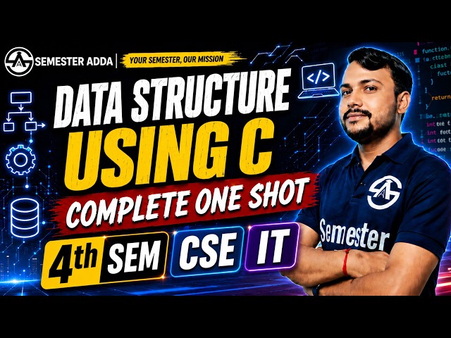 Data Structure Using C Complete ONE SHOT | 55+/60 Guaranteed | 4th Sem Crash Course | by Vikas Sir