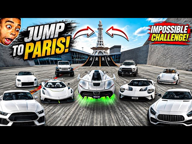 All White Cars Stunts Through Biggest Airport Tower// Extreme Car Driving Simulator //Cars Gameplay