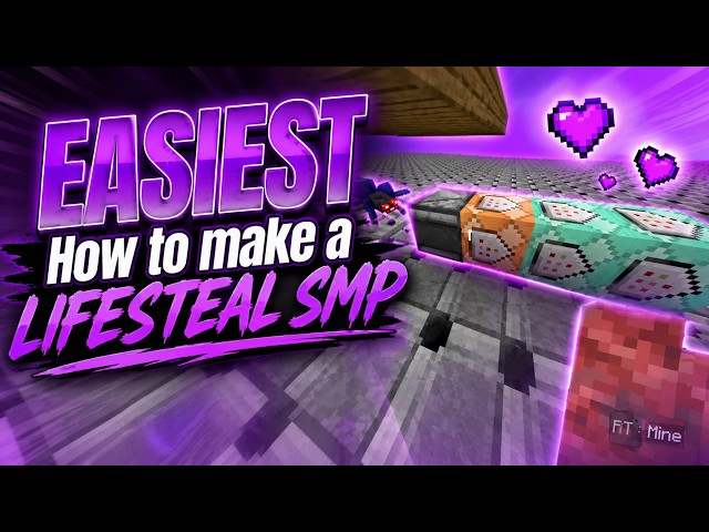 EASIEST How to make a Lifesteal SMP pt1 (THE SPAWN) using only commands in bedrock minecraft