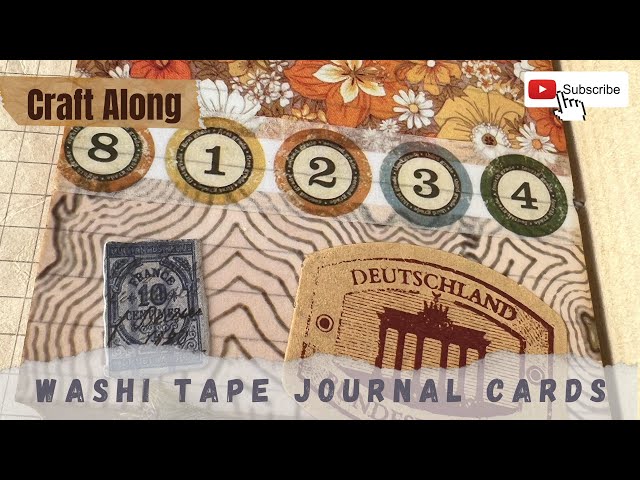 Craft with me | Make Easy Junk Journal Ephemera - Using up Washi Tape