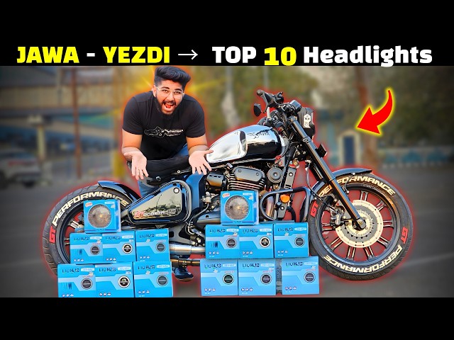 Top 10 Best Headlights for Jawa & Yezdi || Real Test & Comparison 💯(42 Bobber, Roadster, 42 FJ)