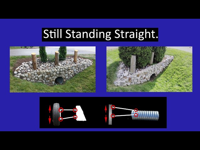 A "Floating" Driveway Support Wall. After 12 years. Design and Build. #37