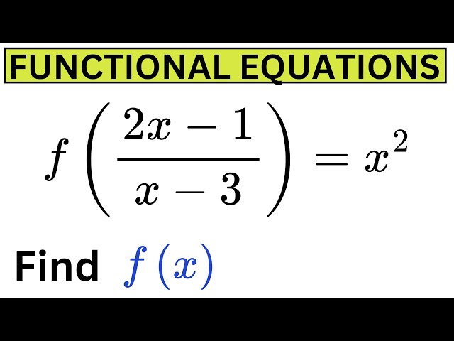 How to Solve a Functional Equation
