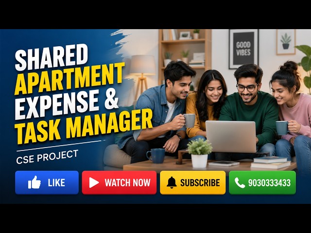 Shared Apartment Expense & Task Manager (CSE) | Final Year Software Engineering Project 2026 🚀
