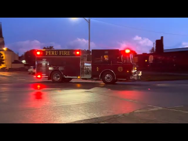 Peru Fire Department Engine 1 Responding