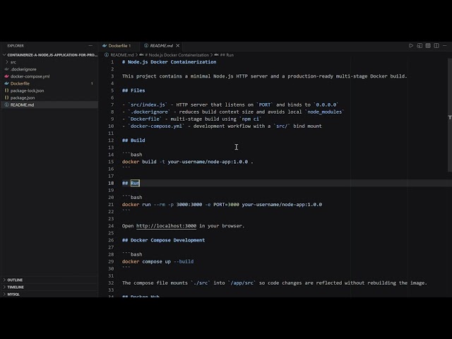 Containerize a Node.js Application for Production with Docker