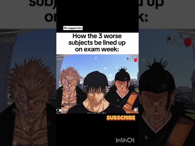 Day 33rd of posting viral anime meme everyday #inshot tutorial #funny #exam