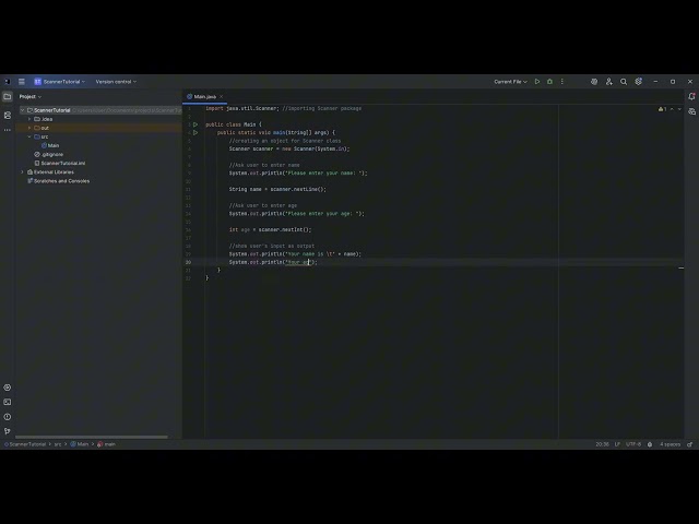 Java Scanner Tutorial - Part 1