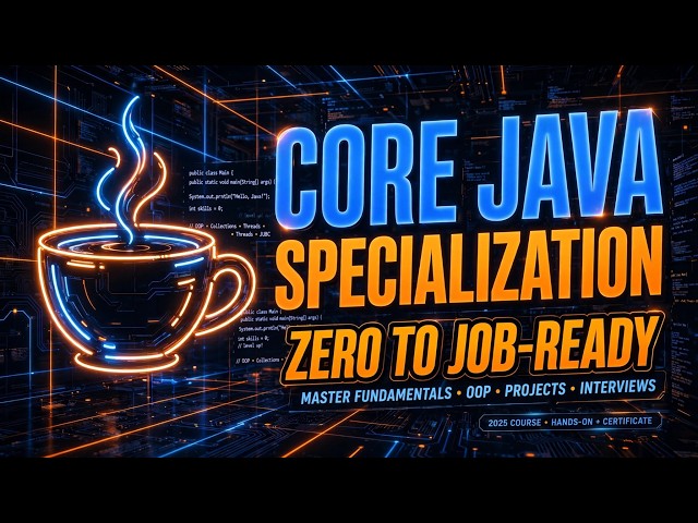 🔥 Learn Java from Scratch | Core Java Specialization ☕💻