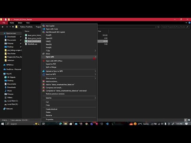 Daraz Smartwatch Price Tracker & Web Scraper | Python Selenium Project Demo