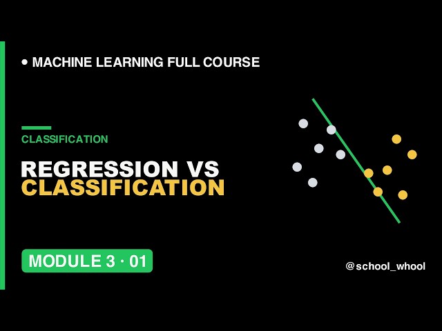 M3L1: Regression vs Classification difference | Machine Learning free course | #ai #datascience