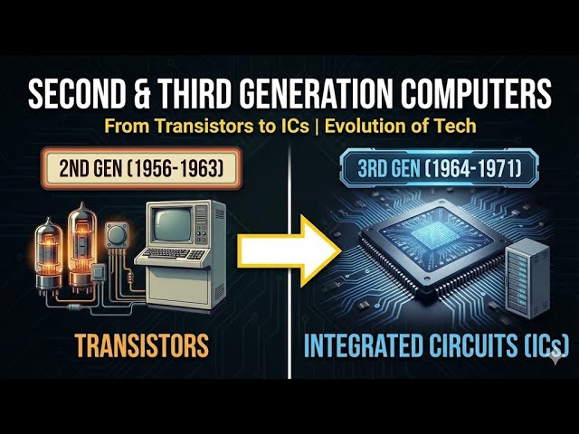 🔴 Live : 2nd & 3rd Generation Computer Explained | Transistors se Microprocessor  NextGen Texh x Ai