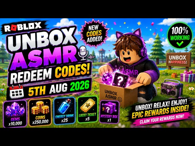 Roblox Unbox ASMR Codes | Unbox ASMR Redeem Codes