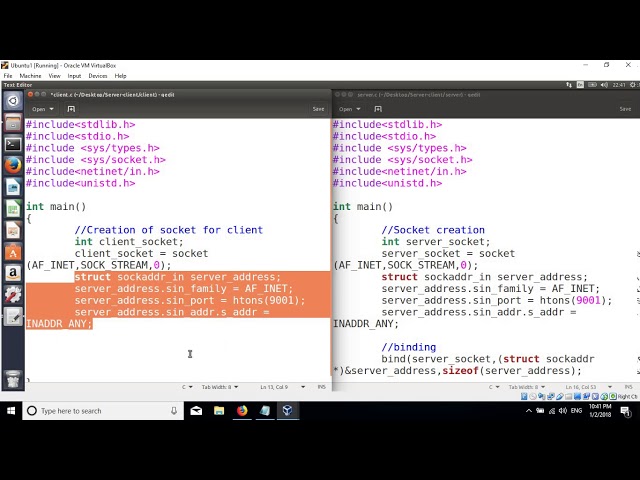 Client program explaination | C Language | LINUX