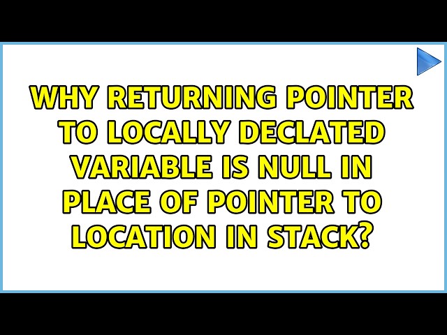 Why returning pointer to locally declated variable is null in place of pointer to location in...