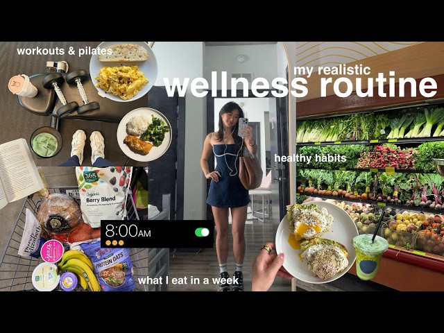 wellness vlog 🧘🏻‍♀️ what i eat in a week, pilates, healthy meals, morning routine, & finding balance