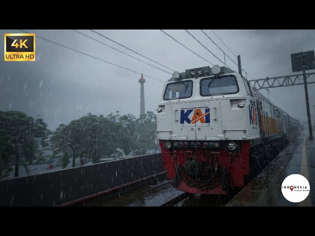 4K Rainy Day Luxury Train ASMR 🌧️ Relaxing Rail Journey • No Commentary