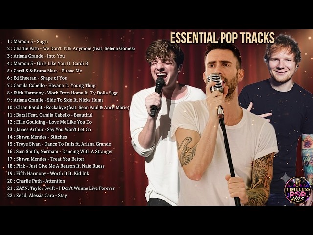 Mejor Música Pop 2019 ✬ Bruno Mars, Ed Sheeran, Charlie Puth, Maroon 5 ✬ Hits 2019