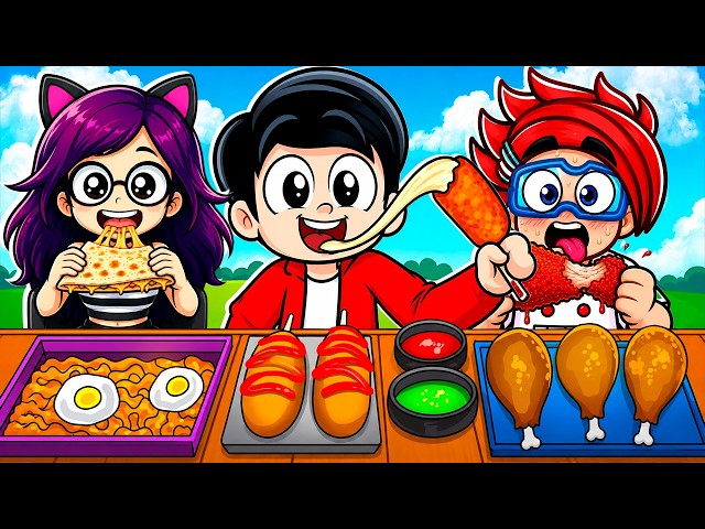 WE PLAY EXTREME ASMR EATING SIMULATOR with FAMILY JUEGA | Karim Juega