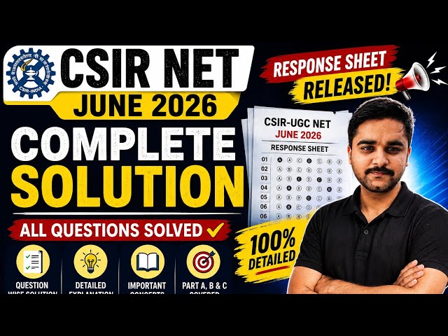 CSIR NET June 2026 Full Solution 🔥 | Response Sheet | Geology | Part B & C