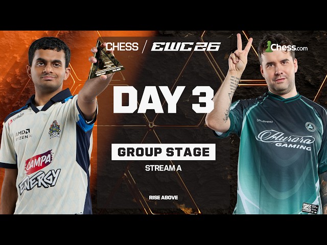 EWC 2026 - CHESS - Wei Yi v. Nihal & Esipenko v. Ian Headline Losers Bracket Group Stage! Stream A