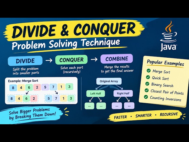 Divide and Conquer . Linear Search vs Binary Search | O(n) vs O(log n) Explained