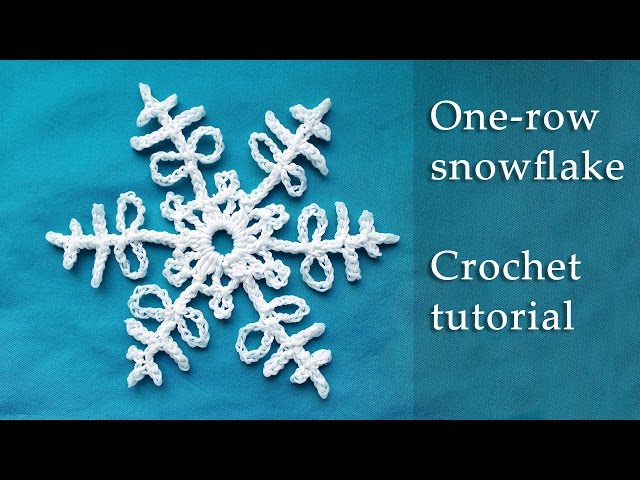 1-round crochet snowflake tutorial
