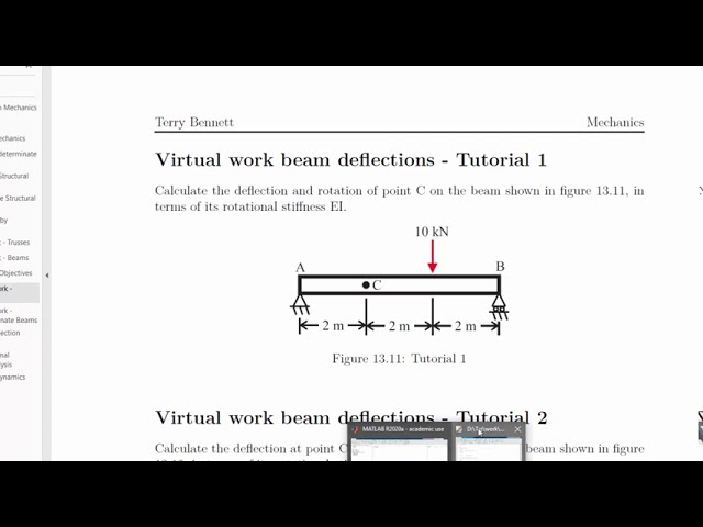 Virtual work using Matlab Symbolic Toolkit