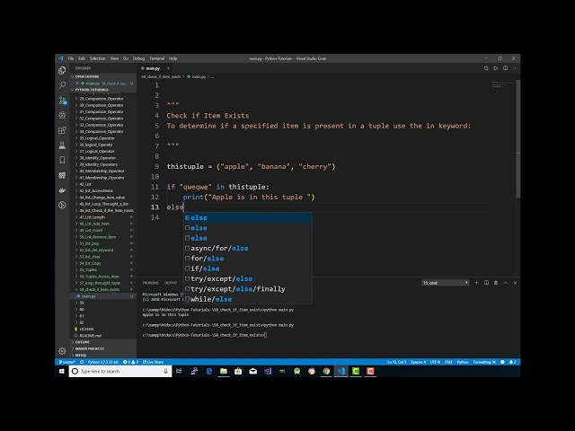 Python Tutorial For Beginners  53 Check if the