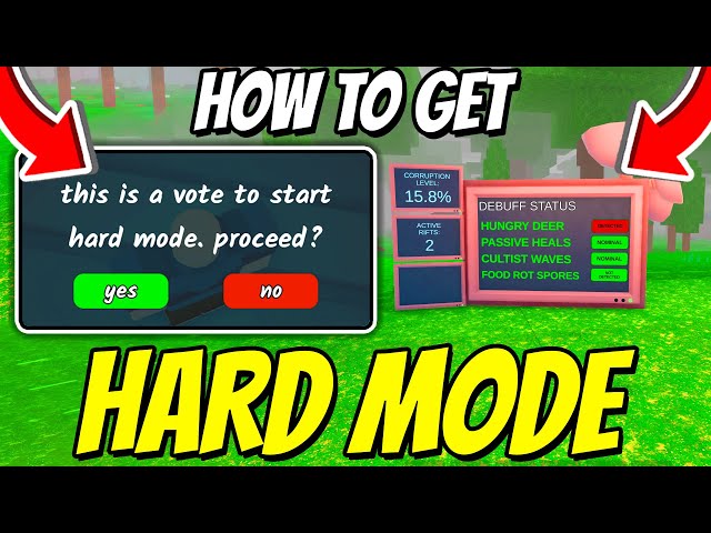 How To START & COMPLETE HARD MODE In 99 Nights In The Forest! Roblox