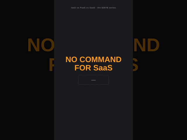 There's No Command For SaaS