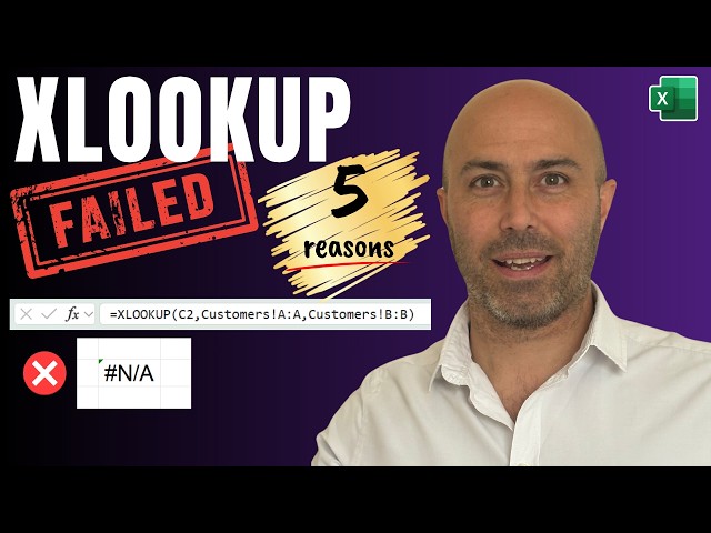 5 Reasons XLOOKUP Fails (and How to Fix Every One)