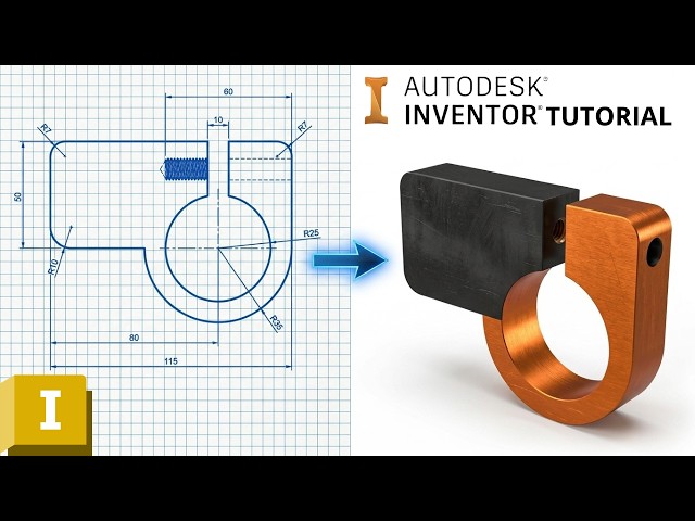 Autodesk Inventor Tutorial For Beginners - How to use Hole and Thread