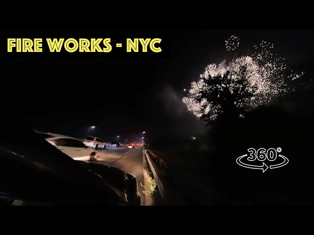 4th july highway fire works: New York City - 2023 #insta360 #insta360oners1inch #vr