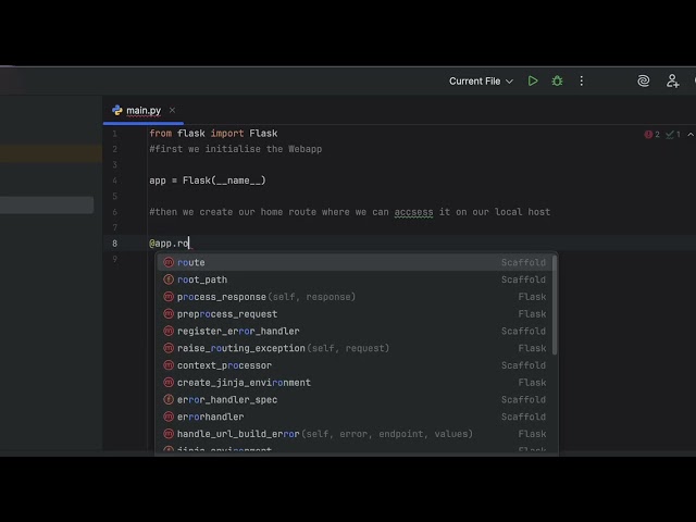 Flask app tutorial