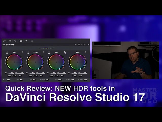 HDR tools in DaVinci Resolve Studio 17