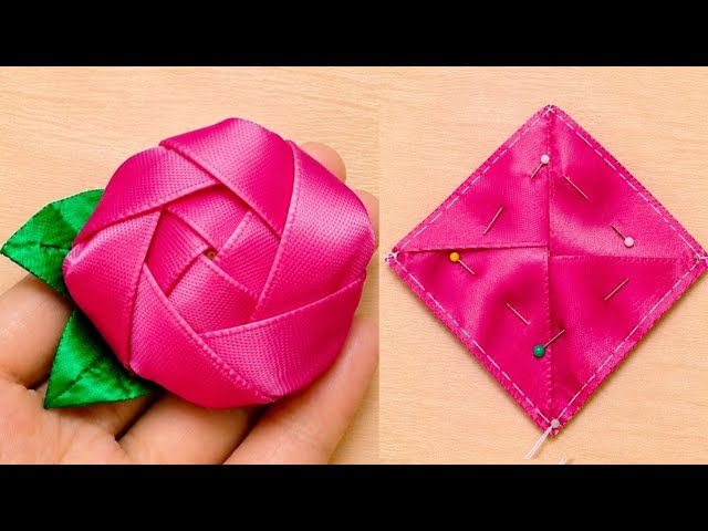 How to Make a Beautiful Ribbon Flower 🌸 Easy & Simple DIY Tutorial