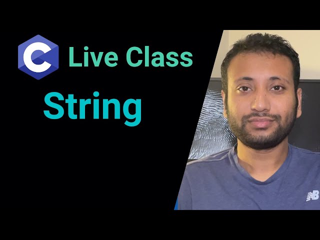 Live Lecture 5 - String in C programming | Jan 2024
