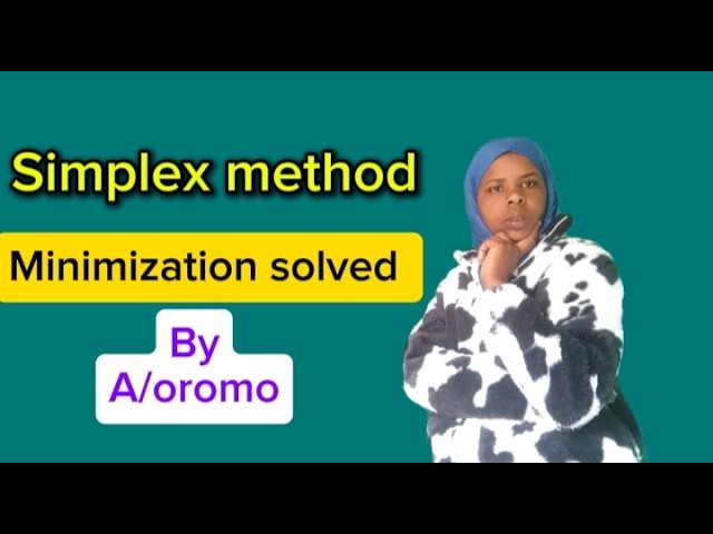 Simplex method minimization with Big M method | Operation research