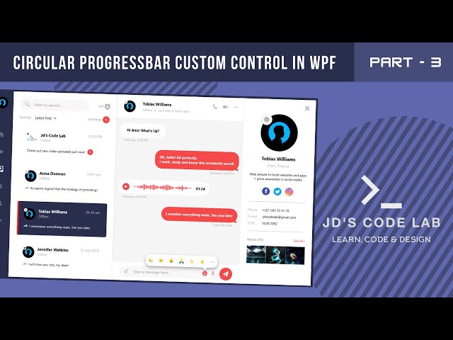 WPF C# | Chat UI Wpf Part - 3 | How to design a Chat UI using Wpf C# easily (Jd's Code Lab)