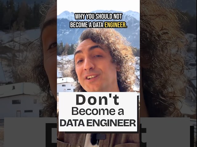 Don't Become a Data Engineer!