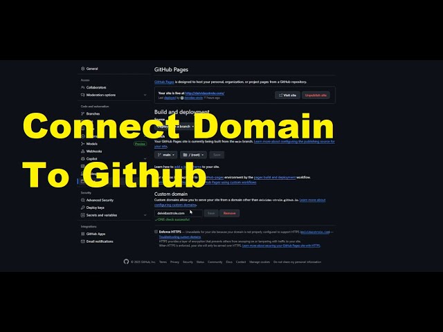 How to Connect a Custom Domain to GitHub Pages (Step-by-Step Tutorial)